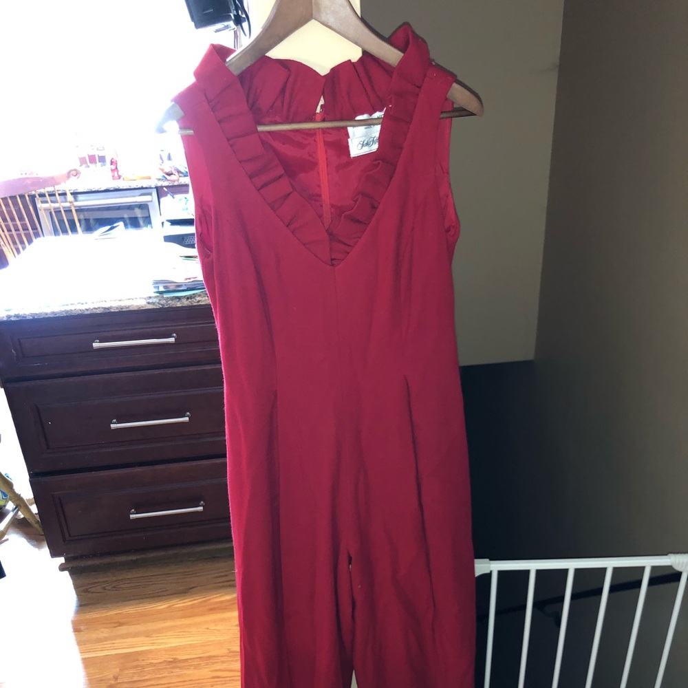High End Micheal Kors Red Jumpsuit